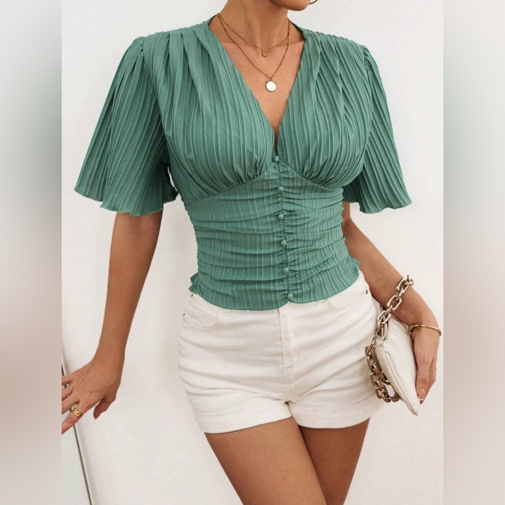 SHEIN Ruched Waist Top